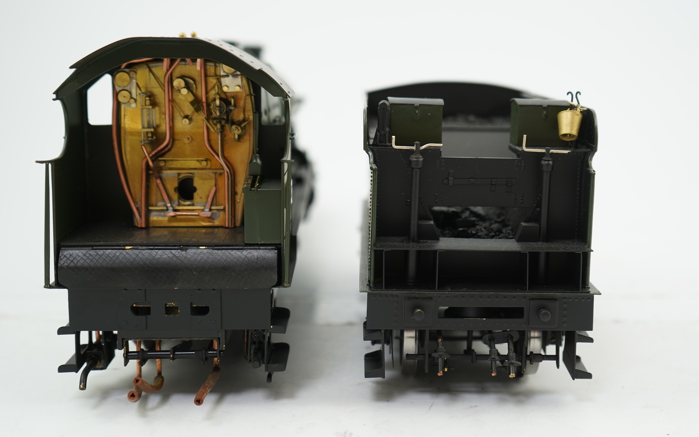 A Gauge One model of GWR Class 47xx, 4700, 2-8-0 tender locomotive, unpowered, well constructed and painted, the cab interior has been left unpainted.